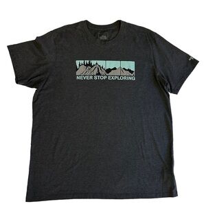 The North Face Outdoor Scene Graphic Crewneck Tee Gray XL